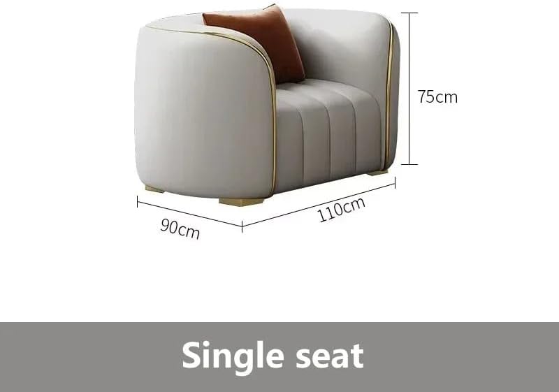 Aroma Homes Modern Luxury Curved Sofa Set - 3+2+1 Seater Living Room Lounge Couch with Velvet Upholstery & Gold Accents - Image 3